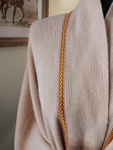 Load image into Gallery viewer, Cantelope/Rust Knit Wrap Shawl with Attached Belt