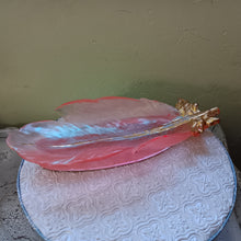 Load image into Gallery viewer, Glow-in-the-Dark Feather Dish with Gold Leaf