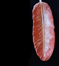 Load image into Gallery viewer, Glow-in-the-Dark Feather dish stick incense holder