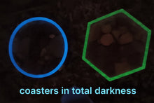 Load image into Gallery viewer, Glow-in-the-dark River Stone Coasters
