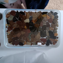 Load image into Gallery viewer, Glow-in-the-Dark River Stone Tray with Stone Shot Glasses