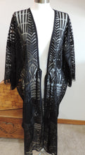 Load image into Gallery viewer, Long Black Lace Kimono