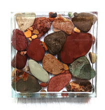 Load image into Gallery viewer, Glow-in-the-dark River Stone Coasters