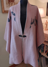 Load image into Gallery viewer, Pink and Gray Reversible  Heavy Cotton Fleece Wrap  Brooks Brothers Design