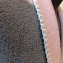 Load image into Gallery viewer, Pink and Gray Reversible  Heavy Cotton Fleece Wrap  Brooks Brothers Design