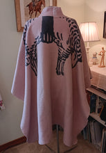 Load image into Gallery viewer, Pink and Gray Reversible  Heavy Cotton Fleece Wrap  Brooks Brothers Design