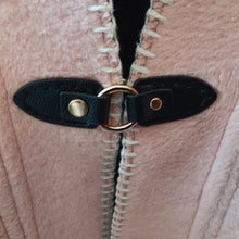 Load image into Gallery viewer, Pink and Gray Reversible  Heavy Cotton Fleece Wrap  Brooks Brothers Design