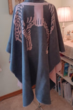 Load image into Gallery viewer, Pink and Gray Reversible  Heavy Cotton Fleece Wrap  Brooks Brothers Design